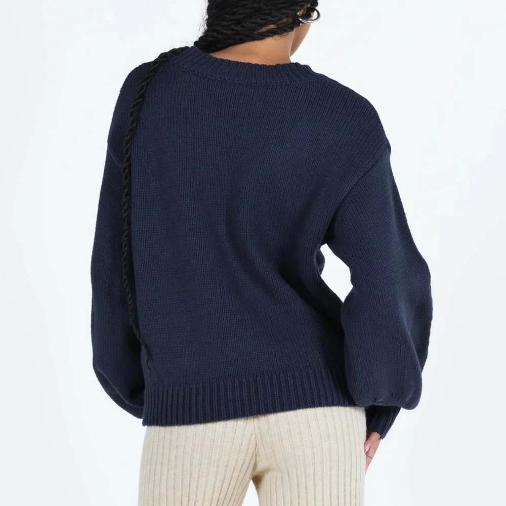 NWT Princess Polly navy Harmony sweater - Picture 3 of 5